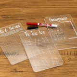 Acrylic Dots and Boxes Game Board - Reusable Dry Erase Travel Game