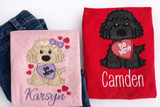 Valentine’s Day Puppy Shirt for Kids – Custom Name Embroidered Design