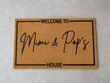Personalized Welcome to the [Family Name] House Doormat