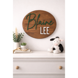 Personalized Round Wood Name Sign