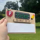 Personalized Interchangeable First & Last Day of School Sign | ABC School Picture Prop