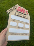 Personalized First & Last Day of School Sign