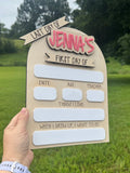 Personalized First & Last Day of School Sign
