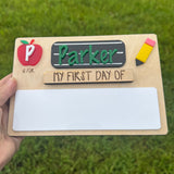 Personalized Interchangeable First & Last Day of School Sign | ABC School Picture Prop