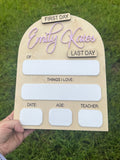Personalized First & Last Day of School Sign