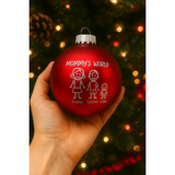 Personalized Stick Figure Laser Engraved Ornament