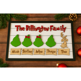 Personalized Grinch Inspired Family Sign