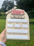 Personalized First & Last Day of School Sign