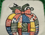 Patchwork Pumpkin Embroidered Sweatshirt