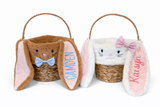Embroidered Personalized Easter Basket – Bunny Basket with Custom Name