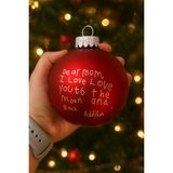 Personalized Handwriting/Drawing Christmas Ornament
