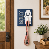 Personalized Dog Leash Holder | Custom Wooden Wall Hook