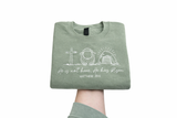 He Is Not Here, He Has Risen Embroidered Sweatshirt – Matthew 28:6 Christian Easter Crewneck