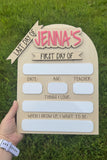 Personalized First & Last Day of School Sign