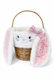Embroidered Personalized Easter Basket – Bunny Basket with Custom Name