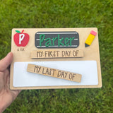 Personalized Interchangeable First & Last Day of School Sign | ABC School Picture Prop
