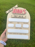 Personalized First & Last Day of School Sign