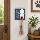 Personalized Dog Leash Holder | Custom Wooden Wall Hook