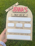Personalized First & Last Day of School Sign