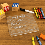 Acrylic Personalized Name Tracing Board