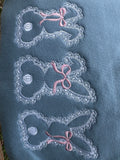 Embroidered Bunny Sweatshirt, Easter Crewneck