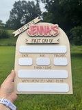Personalized First & Last Day of School Sign