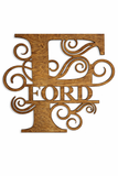 Personalized Wooden Split Monogram Name Sign