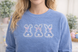 Embroidered Bunny Sweatshirt, Easter Crewneck