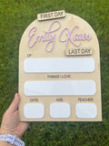 Personalized First & Last Day of School Sign