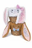 Embroidered Personalized Easter Basket – Bunny Basket with Custom Name