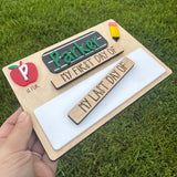 Personalized Interchangeable First & Last Day of School Sign | ABC School Picture Prop