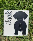 Personalized Dog Leash Holder | Custom Wooden Wall Hook