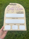Personalized First & Last Day of School Sign