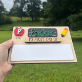 Personalized Interchangeable First & Last Day of School Sign | ABC School Picture Prop