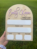 Personalized First & Last Day of School Sign
