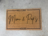 Personalized Welcome to the [Family Name] House Doormat
