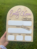 Personalized First & Last Day of School Sign