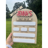Personalized First & Last Day of School Sign