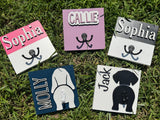 Personalized Dog Leash Holder | Custom Wooden Wall Hook