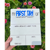 Personalized First & Last Day of School Sign | Reusable Dry Erase Milestone Board