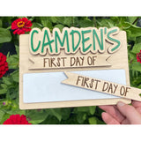 Personalized First & Last Day of School Sign| Reusable Dry Erase School Picture Prop