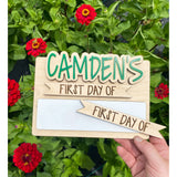 Personalized First & Last Day of School Sign| Reusable Dry Erase School Picture Prop