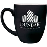 Custom Engraved 16 oz. Black Ceramic Bistro Mug