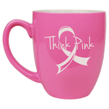 Custom Engraved 16 oz. Black Ceramic Bistro Mug