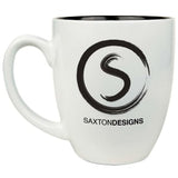 Custom Engraved 16 oz. Black Ceramic Bistro Mug