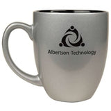 Custom Engraved 16 oz. Black Ceramic Bistro Mug