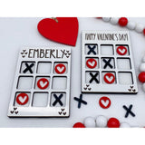 Personalized Valentine Tic Tac Toe Board