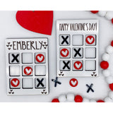 Personalized Valentine Tic Tac Toe Board