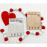 Personalized Valentine Word Search Cards