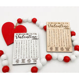 Personalized Valentine Word Search Cards